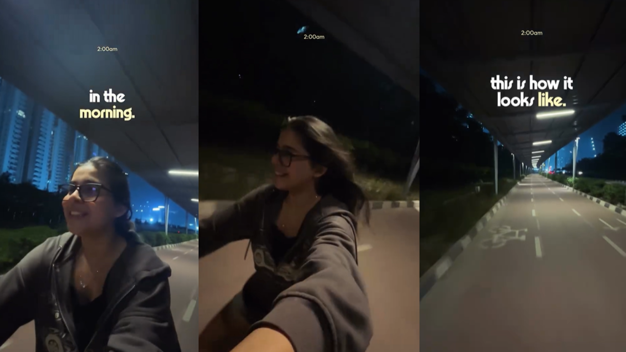 'This makes me so happy', Hyderabad woman cycles at 2 am, netizens amazed