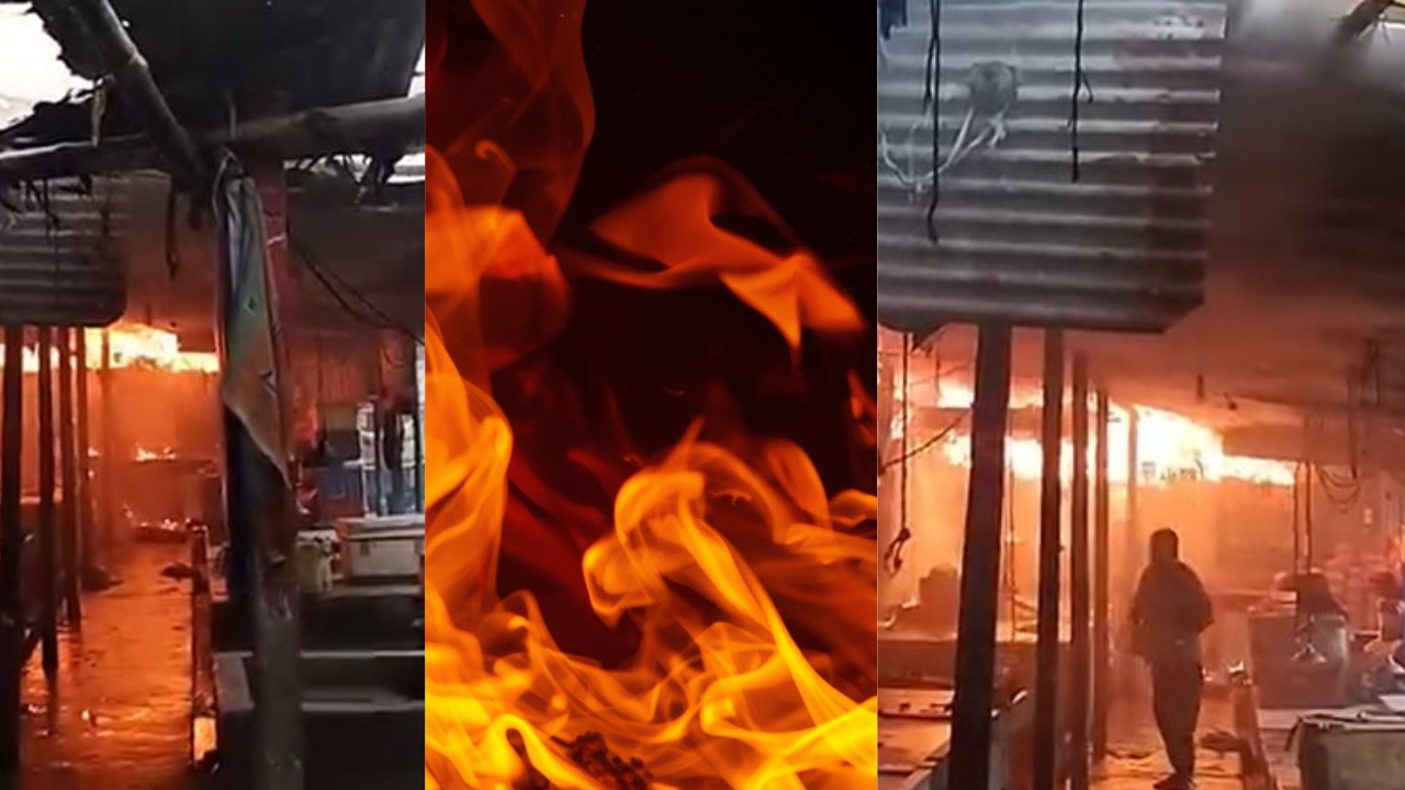 Massive fire breaks out at Jodhpur Park market in South Kolkata