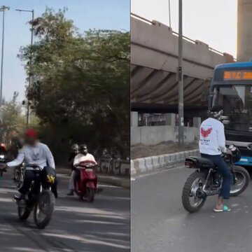 Viral reel lands Delhi biker in trouble after opening doors of moving buses