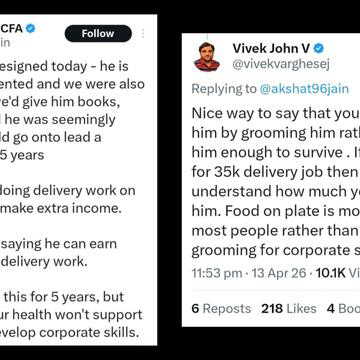 ‘Food on plate matters more than AI books’: 22-year-old quits job for Rs 35K -Rs 40K delivery pay