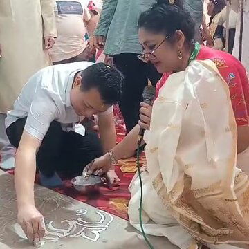 From Alpana to Naru: Deputy Consul General embraces Pandua’s Puja traditions