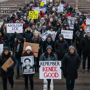 'Against the bloodthirst of ICE': Hundreds in MLK Day march in NYC take aim at ICE, honouring Good killed by agent
