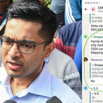 TMC's Abhishek Banerjee posts startling WhatsApp communication, alleging Election Commission's flouting of Supreme Court directives