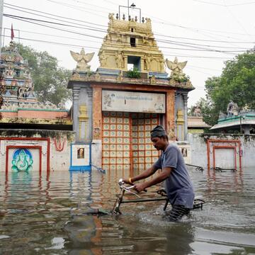 Chennai battles waterlogged streets as Diwali rain hits for second day