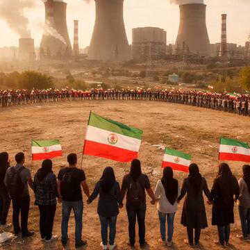 Why has Iran asked its youth to form a human chain around power plants?