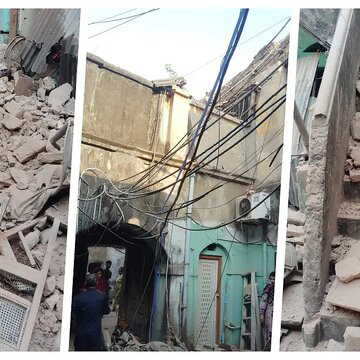 Old 150-year-old structure collapses in Park Street area; no casualties, earthquake effect under lens