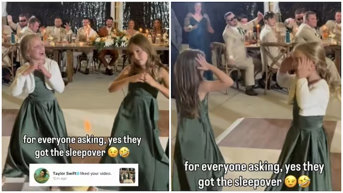 Taylor Swift reacts to viral video of little girls dancing to 'Fate of Ophelia' at a wedding