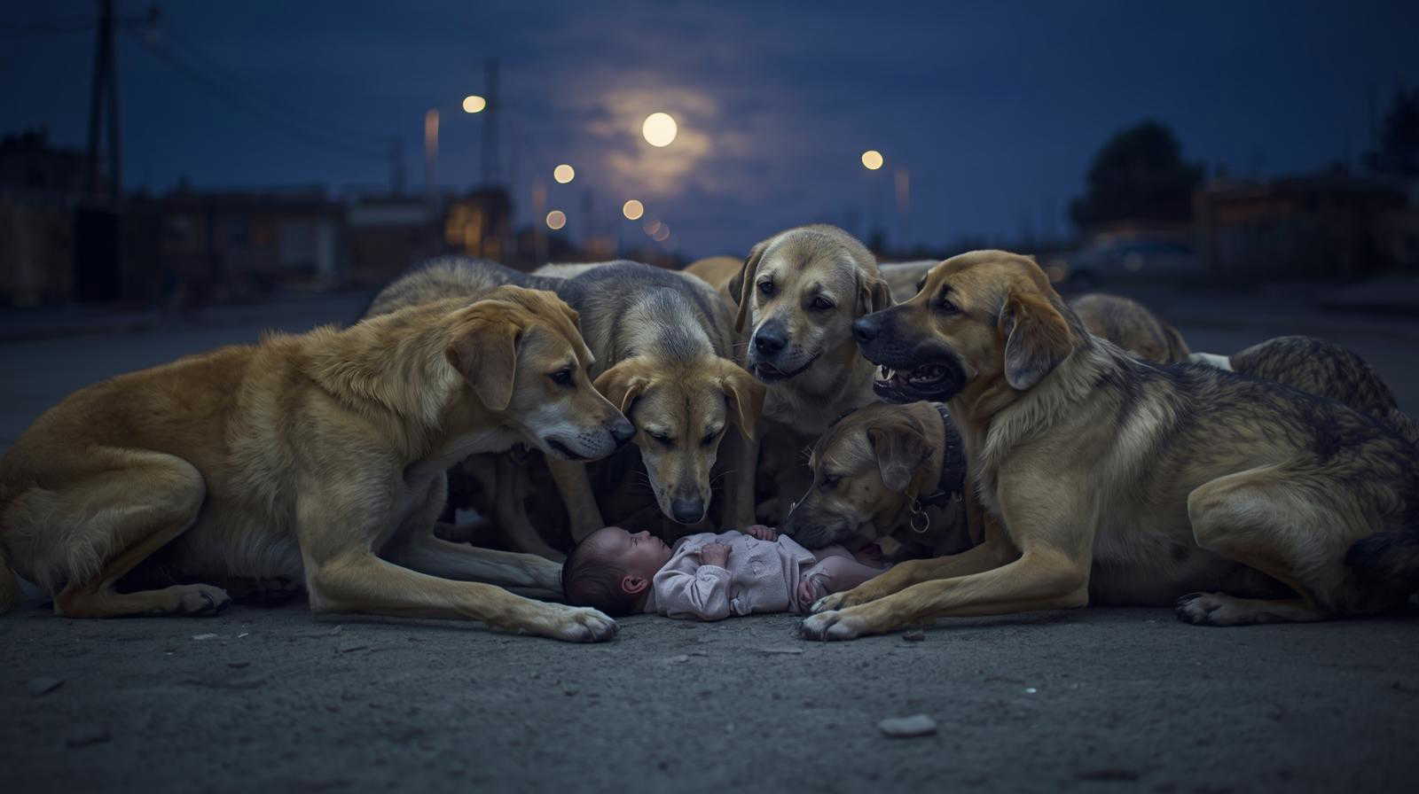 Stray dogs keep abandoned newborn safe in Nabadwip until rescued at dawn