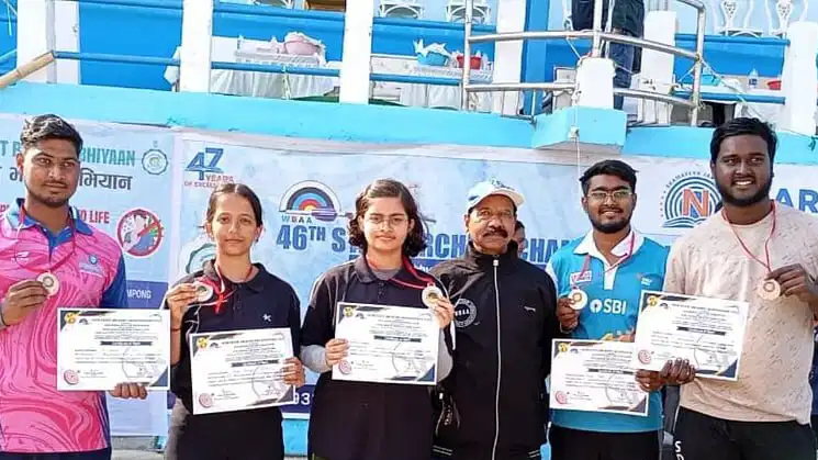 Birbhum wins five medals at state-level archery competition