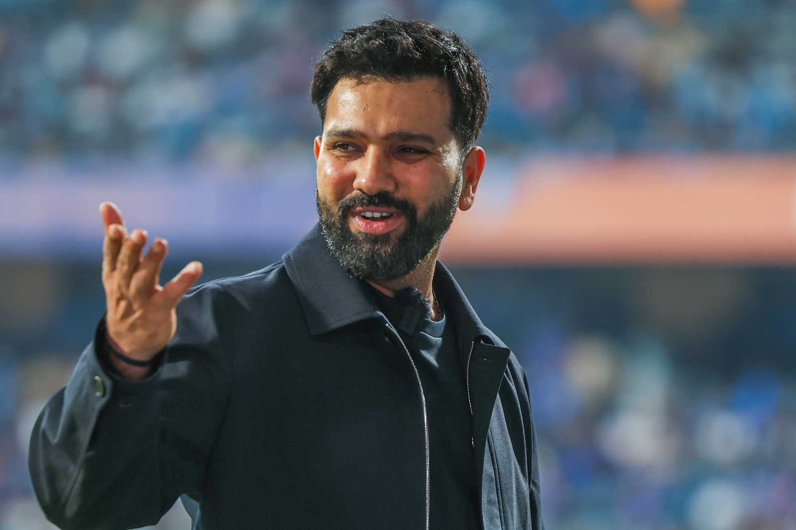 Rohit Sharma’s light-hearted no to Mukesh Ambani’s food offer goes viral at Wankhede | Watch