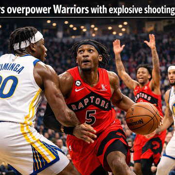 Raptors overpower Warriors with explosive shooting display