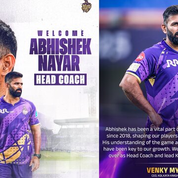 Abhishek Nayar takes over as KKR Head Coach, franchise calls it ‘a new dawn’