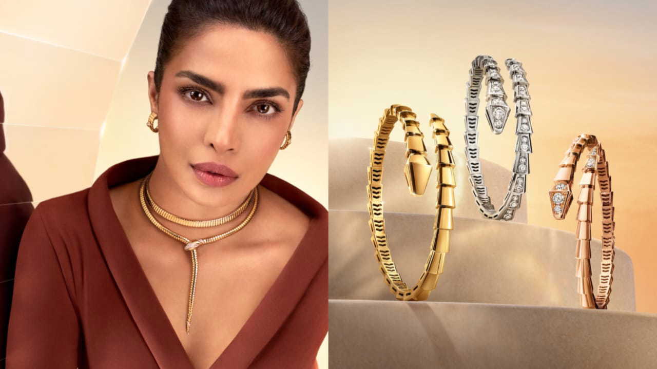 Priyanka Chopra draped in luxury while shooting for Bvlgari's Serpenti collections