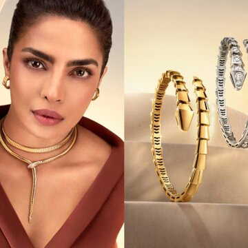 Priyanka Chopra draped in luxury while shooting for Bvlgari's Serpenti collections