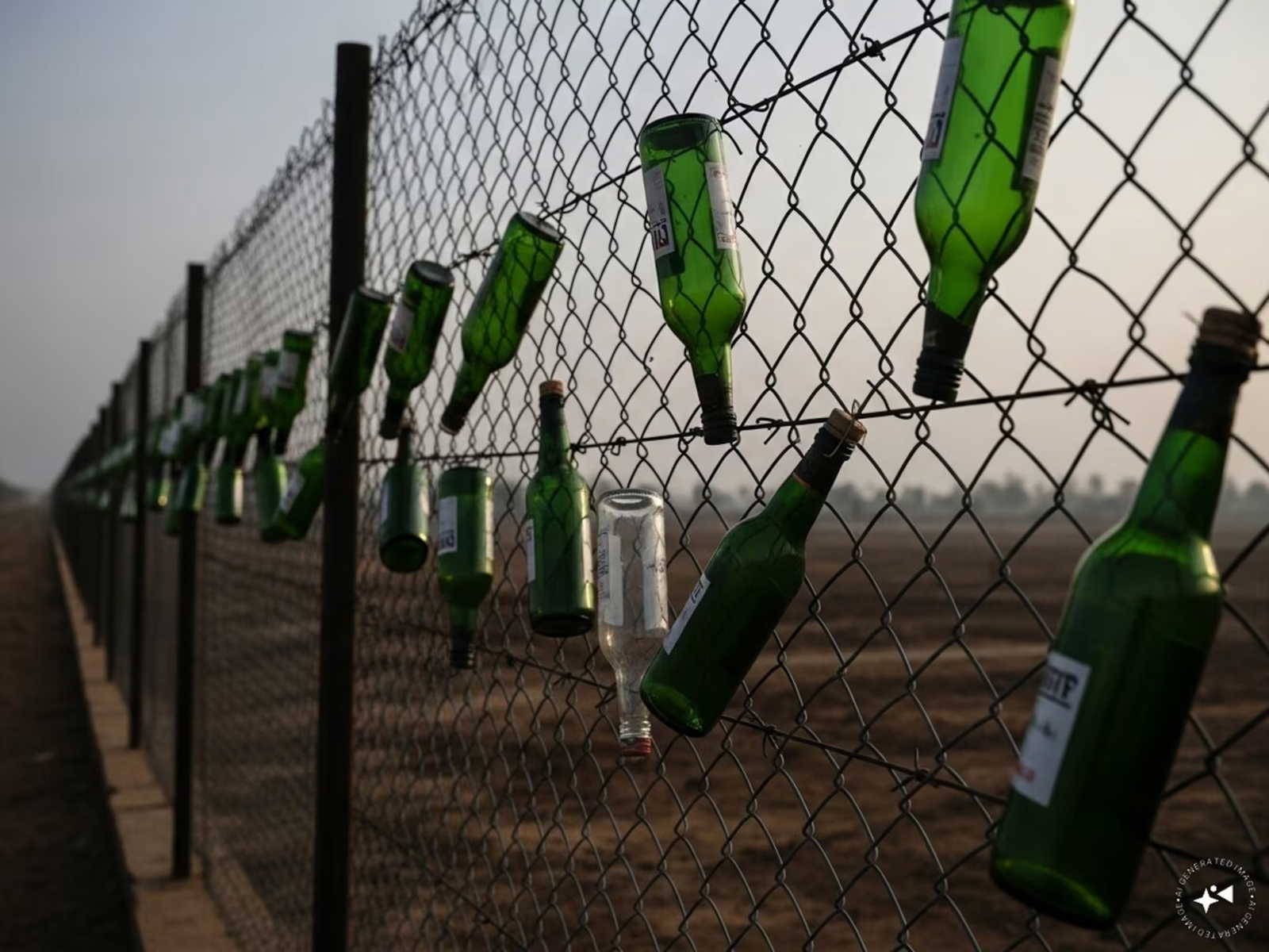 Why are empty glass bottles hanging along the India-Pakistan border? Here’s the hidden reason