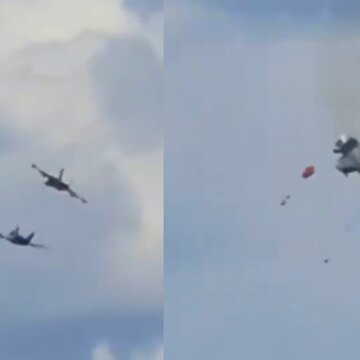 Two US Growler jets collide during Idaho air show, pilots eject safely | WATCH