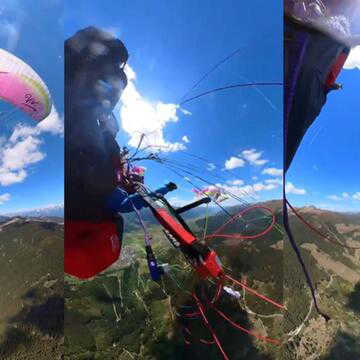 Austrian Alps mid-air collision caught on camera as paraglider narrowly escapes death | WATCH