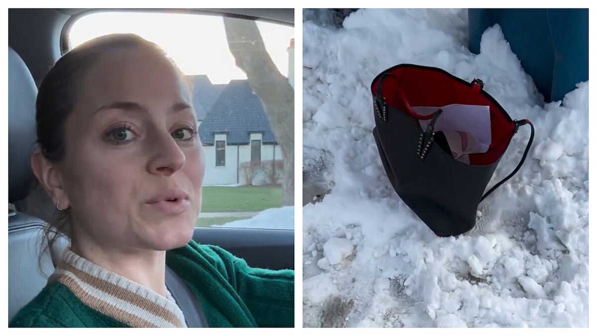 Influencer finds designer bag worth 1.5 lakhs while dumpster diving, leaves netizens in disbelief | Watch