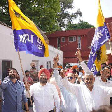 AAP storms Punjab civic polls as Congress trails and BJP pockets gains