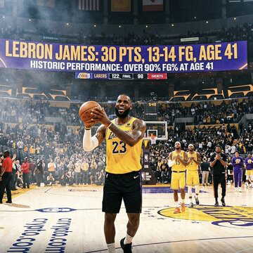 'Age is just a number'- LeBron James scripts history with near-perfect performance at 41
