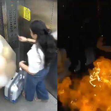 WATCH | Gas-filled balloons blast inside Mumbai lift, CCTV captures chilling moment