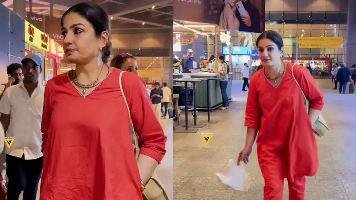 Raveena Tandon’s airport gesture wins quiet praise online: WATCH