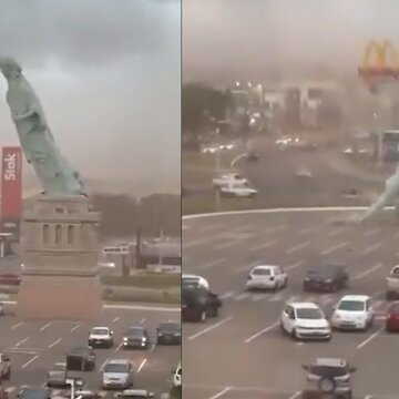 Replica Statue of Liberty collapses in Brazil amid strong winds, probe ordered | WATCH