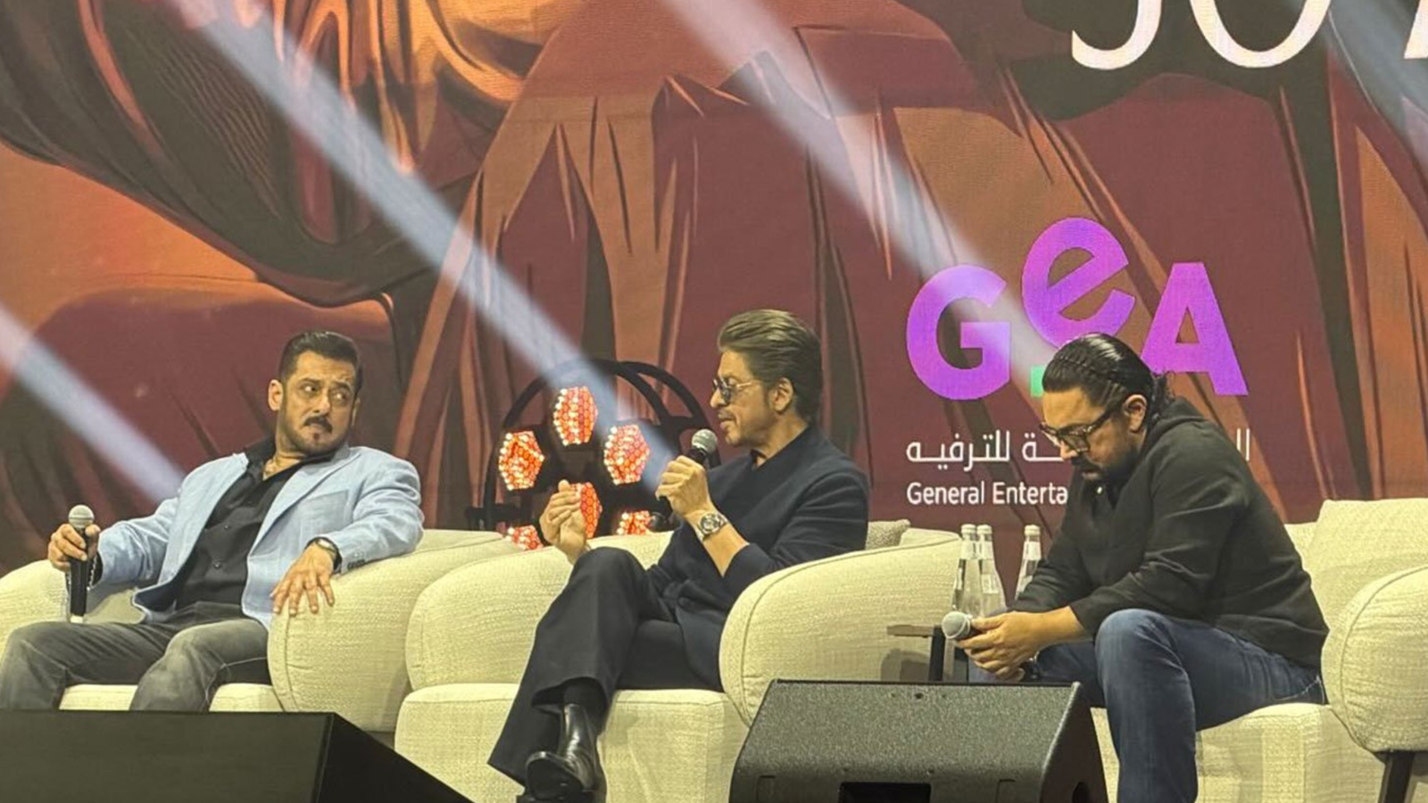 SRK, Salman and Aamir: Bollywood’s ‘Three Khans’ reunite on Riyadh stage, hint at long-awaited film together
