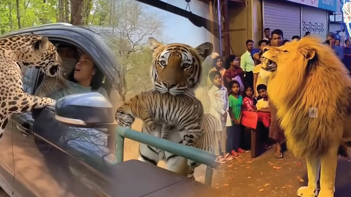 Tiger sips desi daru, leopard delivers cub: How AI-generated animal videos fooling millions online