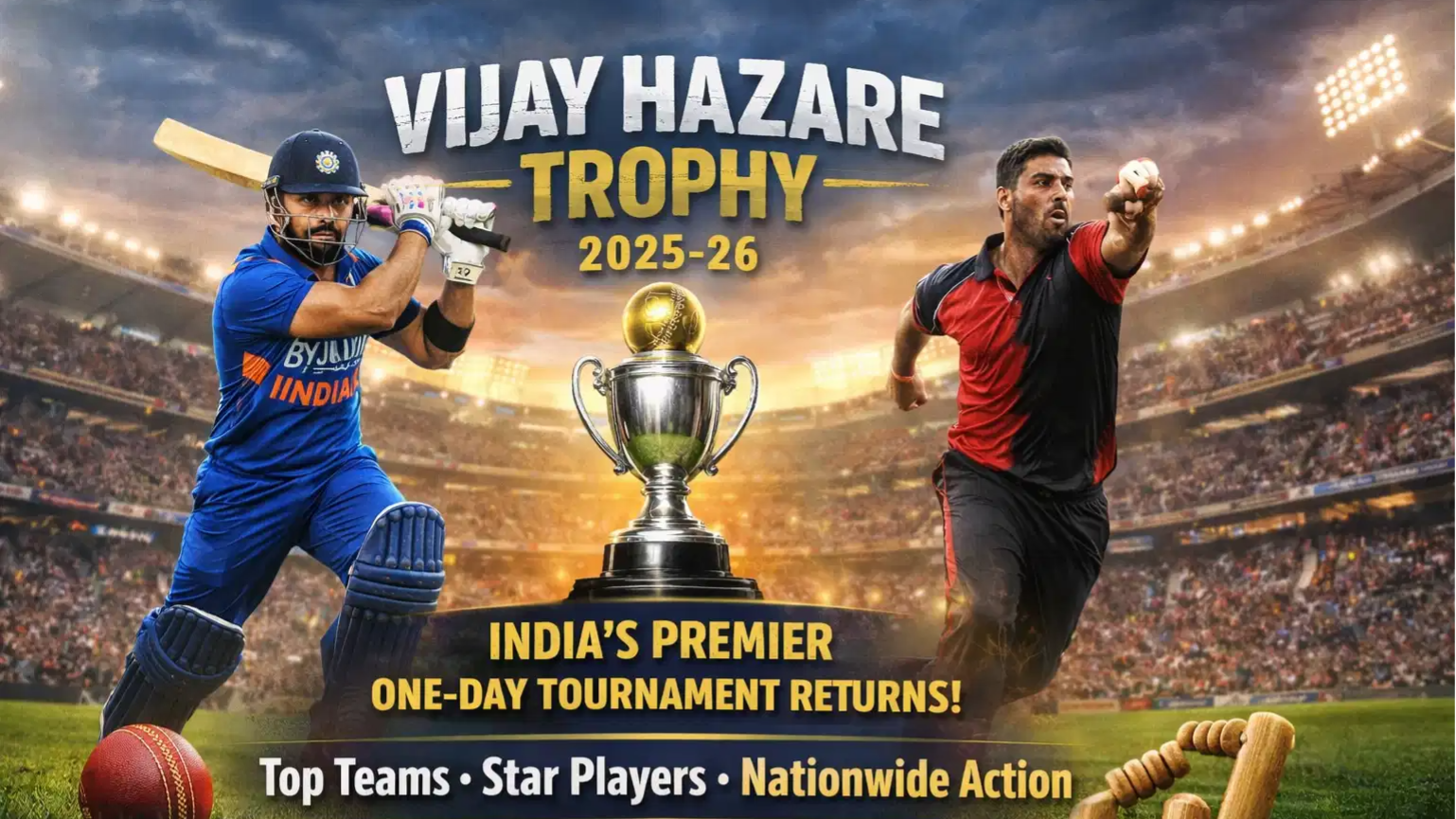Vijay Hazare Trophy 2025–26: Full schedule, live streaming, here's everything you need to know