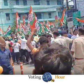 BJP-Trinamool Congress clash in Baruipur during nomination processions