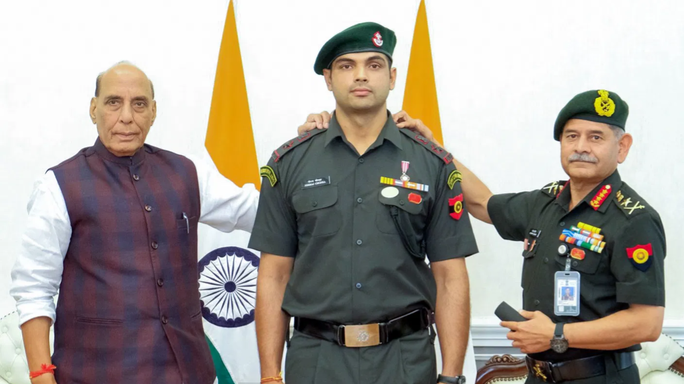 Neeraj Chopra makes history again: Rajnath Singh confers Honorary Lt Colonel rank