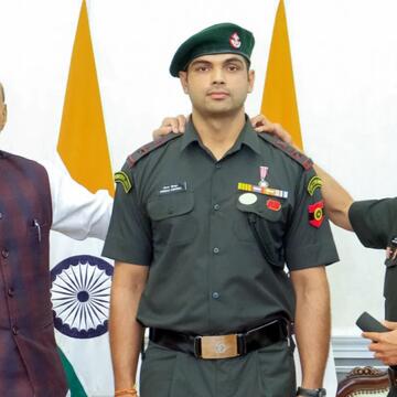Neeraj Chopra makes history again: Rajnath Singh confers Honorary Lt Colonel rank