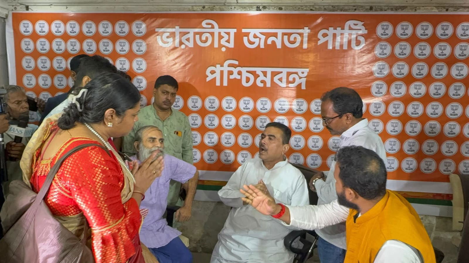 Opposition leader Suvendu Adhikari met with qualified teachers who lost jobs in SSC scam