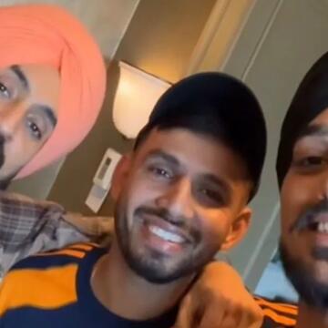 Diljit Dosanjh meets Arshdeep Singh and Jitesh Sharma in Australia, recreates viral ‘God Bless’ moment: Watch