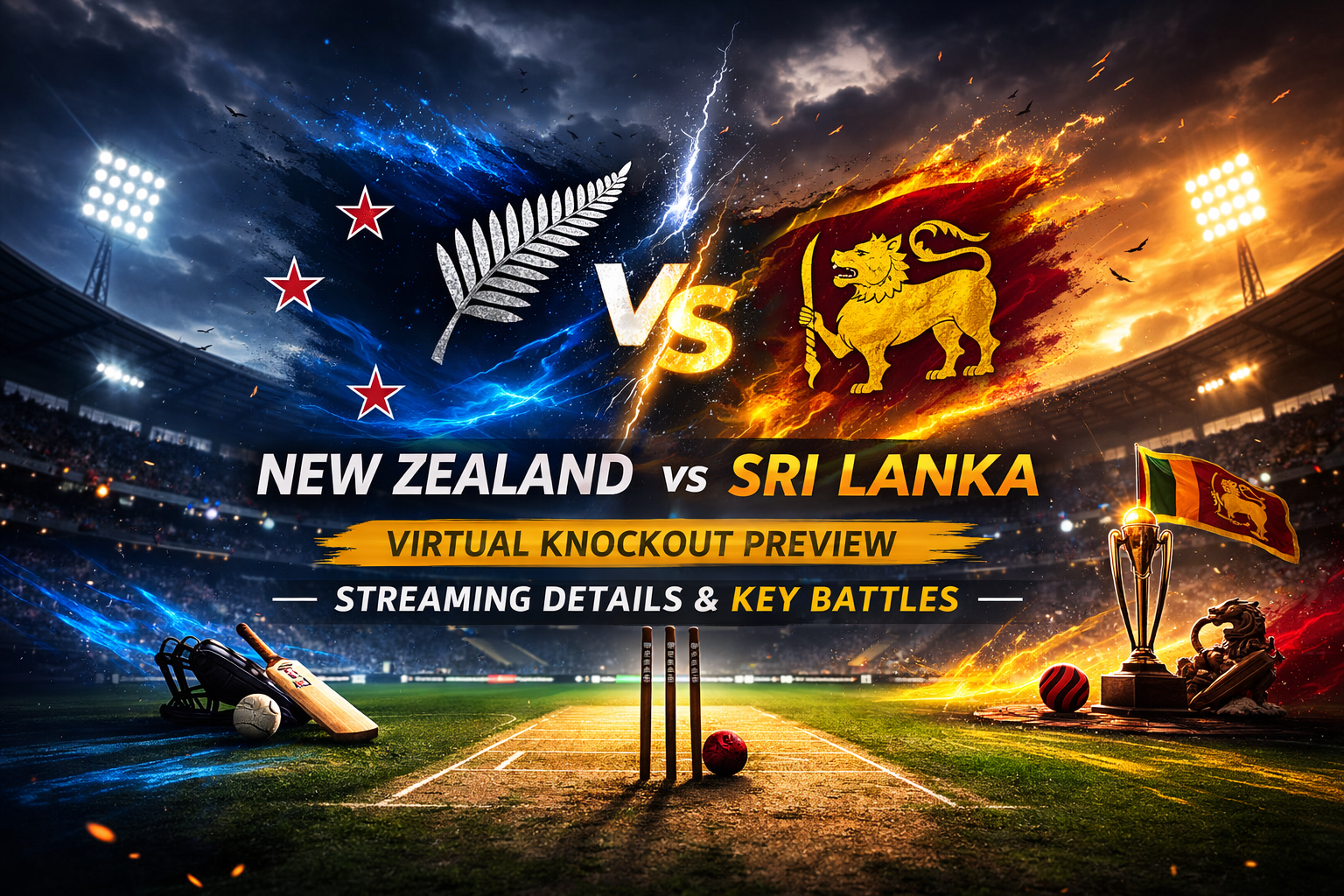 New Zealand vs Sri Lanka: Virtual knockout preview, streaming details and key battles