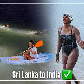 'What an inspiration’: Bengaluru couple stuns internet after swimming 32 km from Sri Lanka to India
