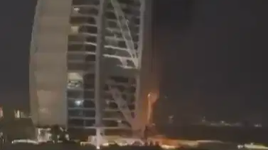 Drone intercepted near Burj Al Arab; Debris sparks minor fire on facade, no injuries reported