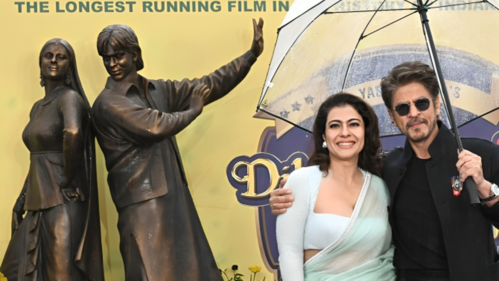 DDLJ turns 30: Shah Rukh Khan and Kajol unveil Raj-Simran statue in London’s Leicester Square