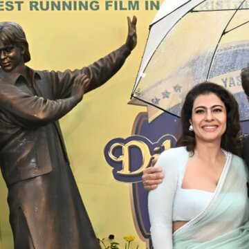 DDLJ turns 30: Shah Rukh Khan and Kajol unveil Raj-Simran statue in London’s Leicester Square