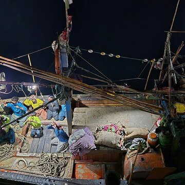 Pakistani fishing boat detained in Indian waters as Coast Guard foils escape attempt, nine arrested