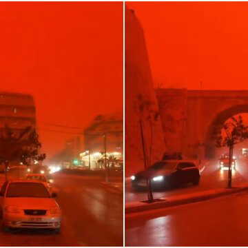 'Looks like sky loaded apocalypse filter': Greece turns red after Saharan dust storm
