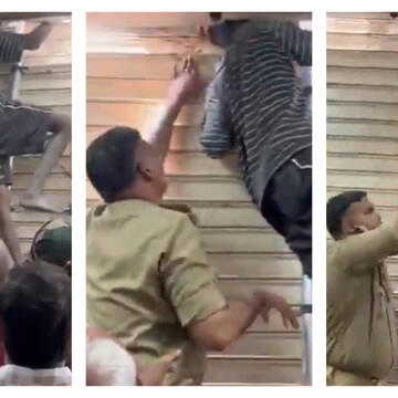 Ghaziabad shock: thief gets stuck between clinic shutter and wall during night break-in attempt