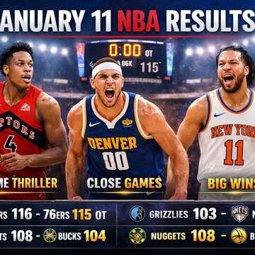 NBA round up : Here is a full list of the results from the competitive night of 11th January