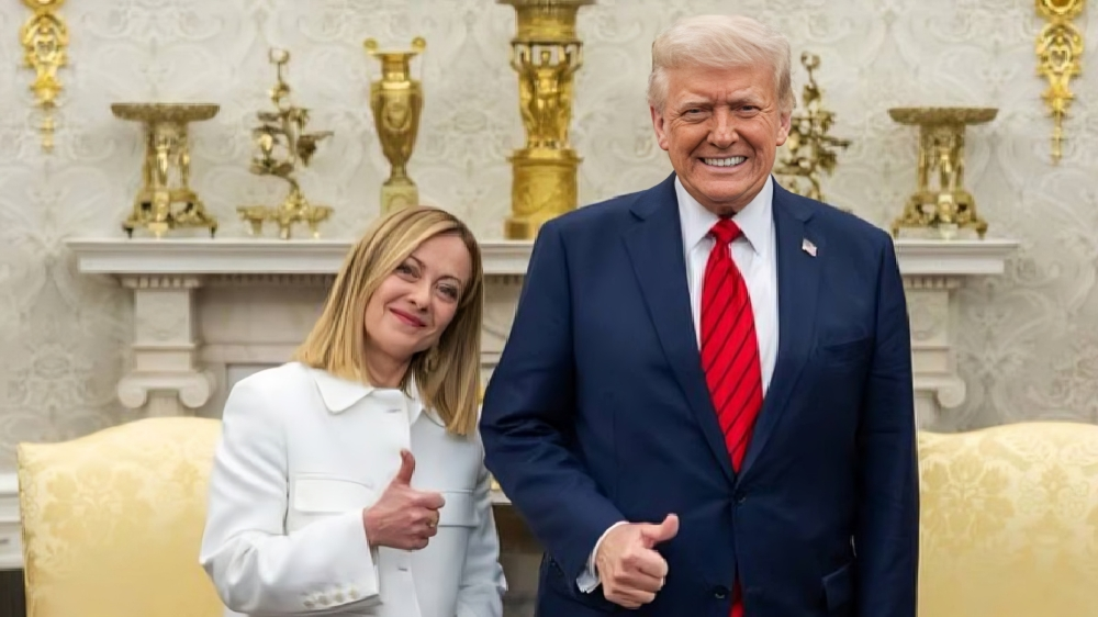 Donald Trump’s compliment to Giorgia Meloni steals spotlight from Gaza peace deal at global summit