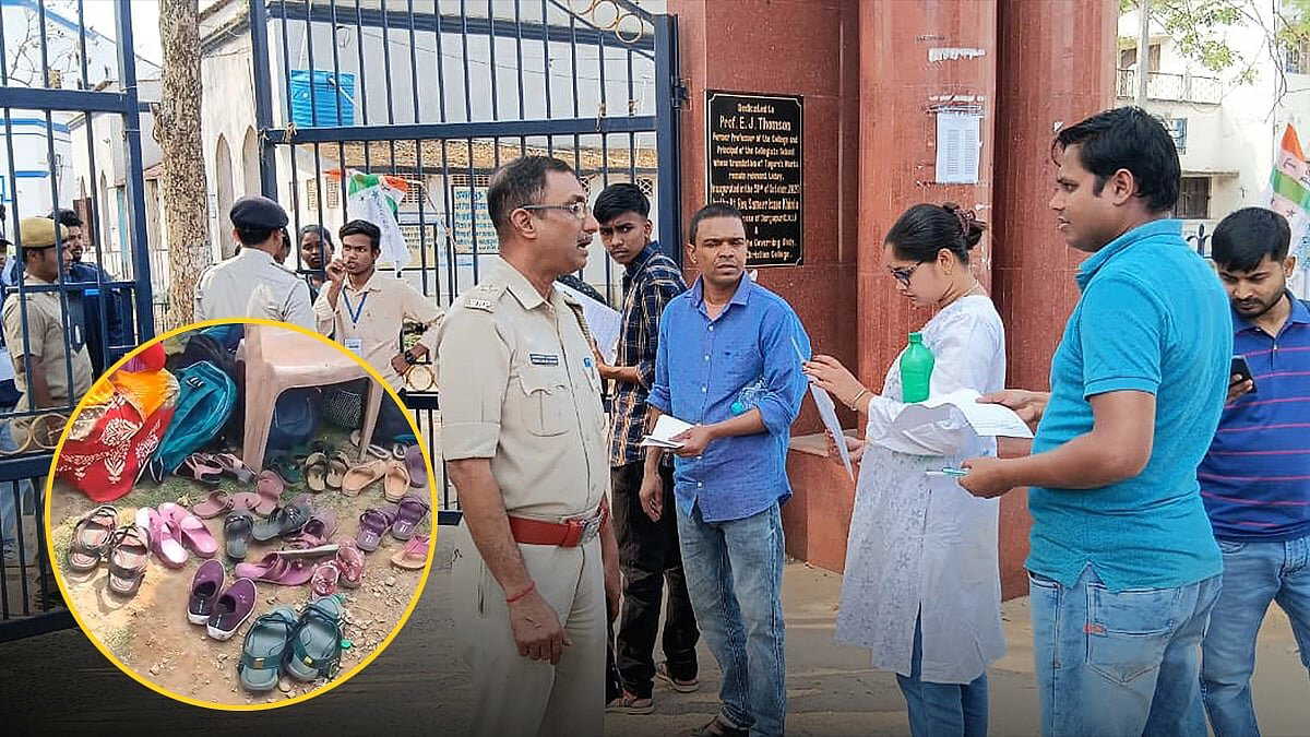 SSC Group C exam bars covered shoes, candidates rely on flip-flops