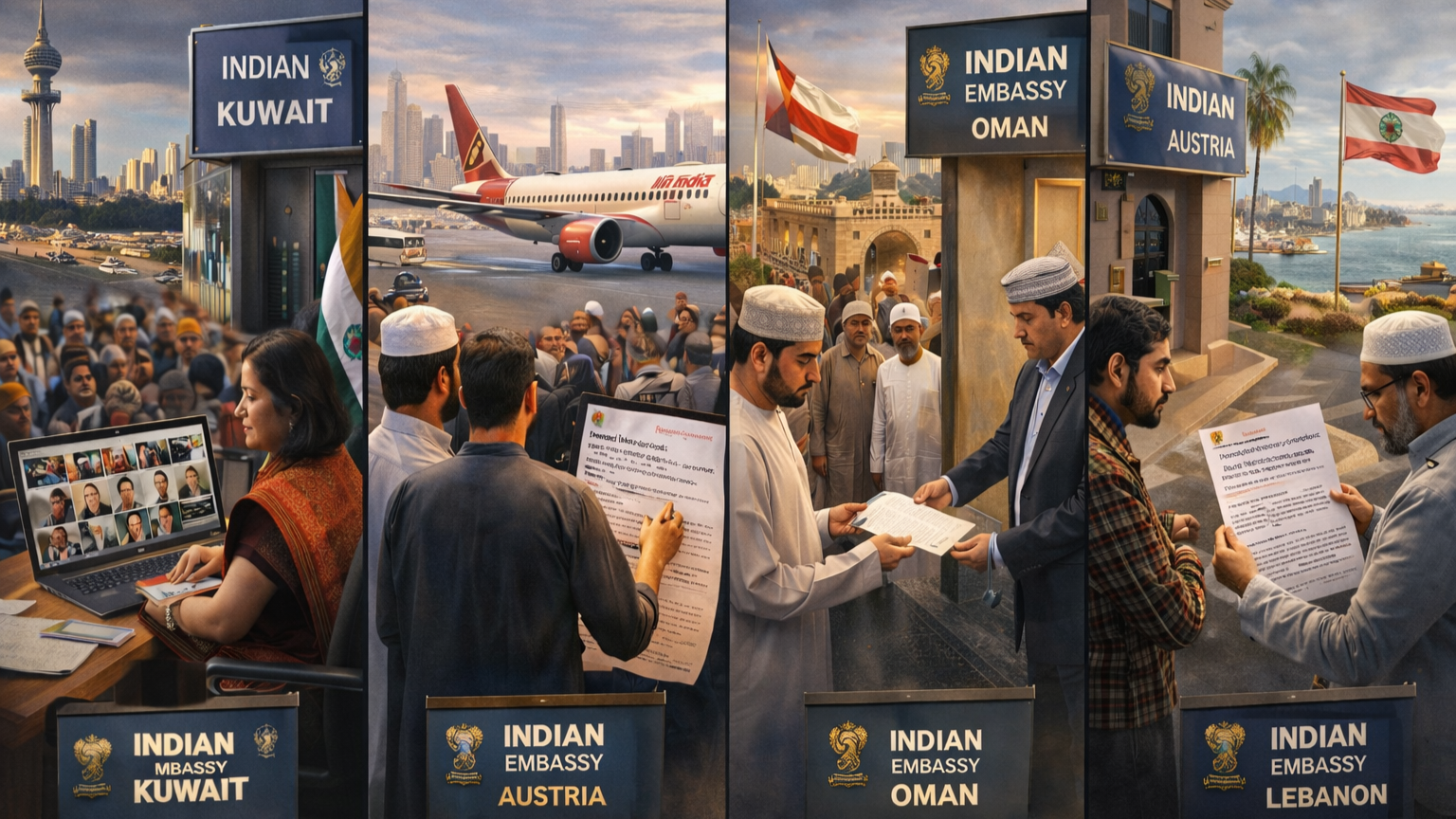मध्य पूर्व संकट के बीच कुवैत, ऑस्ट्रिया, ओमान व लेबनान में भारतीय दूतावास सतर्क, नागरिकों के लिए सुरक्षा एडवाइजरी जारी