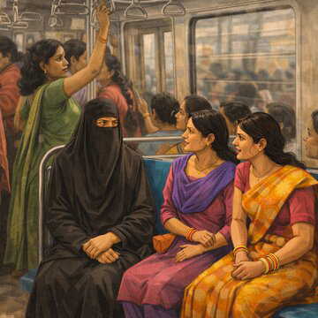 मुंबई लोकल के महिला डिब्बे में बुर्का पहनकर सफर करने वाला व्यक्ति गिरफ्तार, सीसीटीवी से हुई पहचान