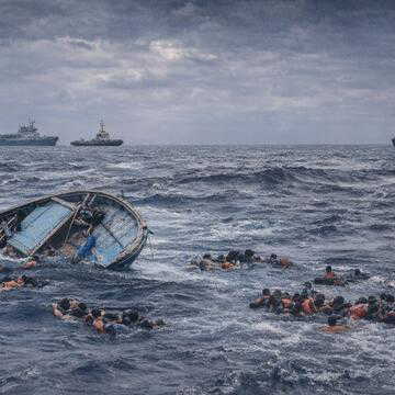 लीबिया के ताजौरा से रवाना प्रवासियों से भरी नाव भूमध्य सागर में पलटी, 120 में से 80 लोग लापता, 2 शव बरामद