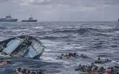 लीबिया के ताजौरा से रवाना प्रवासियों से भरी नाव भूमध्य सागर में पलटी, 120 में से 80 लोग लापता, 2 शव बरामद